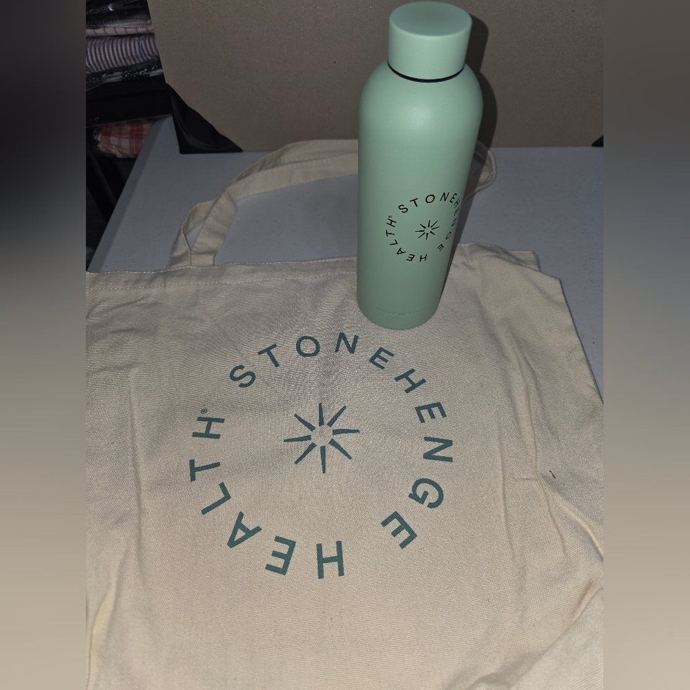 Mint Green Bottle and Tote Set